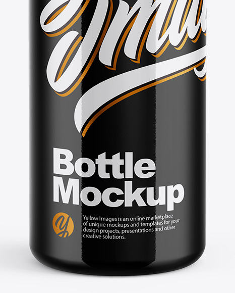 Download Glossy Bottle Mockup in Bottle Mockups on Yellow Images Object Mockups