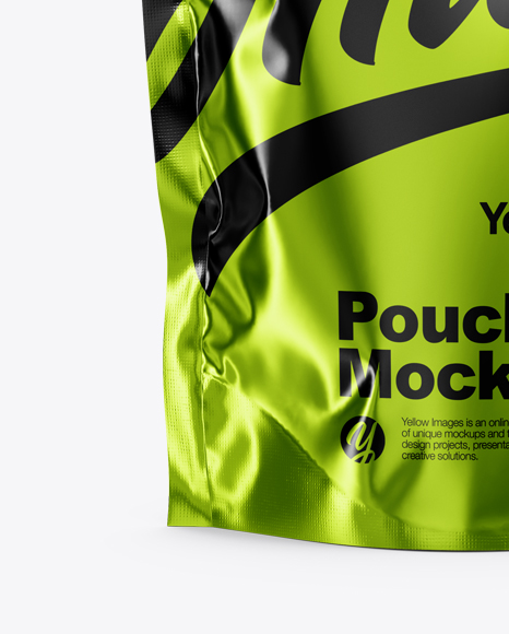 Metallic Pouch Mockup PSD #1