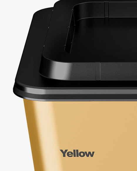 Download Metallized Plastic Container Mockup in Pot & Tub Mockups on Yellow Images Object Mockups