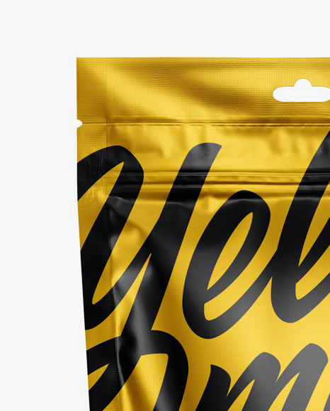 Matte Metallic Pouch Mockup PSD #2
