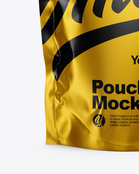 Matte Metallic Pouch Mockup PSD #1