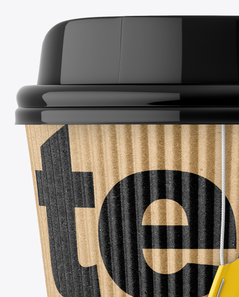 Kraft Tea Cup w  Sleeve Mockup PSD #2