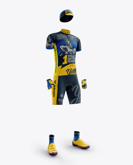 Download Mens Full Cycling Kit (Hero Shot) Jersey Mockup PSD File ...