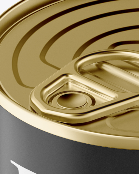 Olives Tin With Metal Ring Mockup (High-Angle Shot)