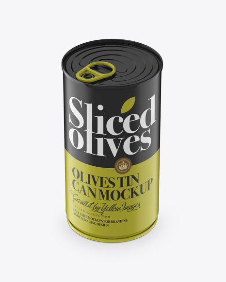 Olives Tin Mockup (High Angle Shot) PSD #2