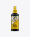 100ml Matte Plastic Sprayer Bottle Mockup on Yellow Images Object Mockups