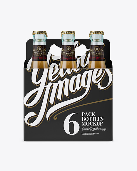 Download White Paper 6 Pack Beer Bottle Carrier Mockup Front View In Bottle Mockups On Yellow Images Object Mockups PSD Mockup Templates