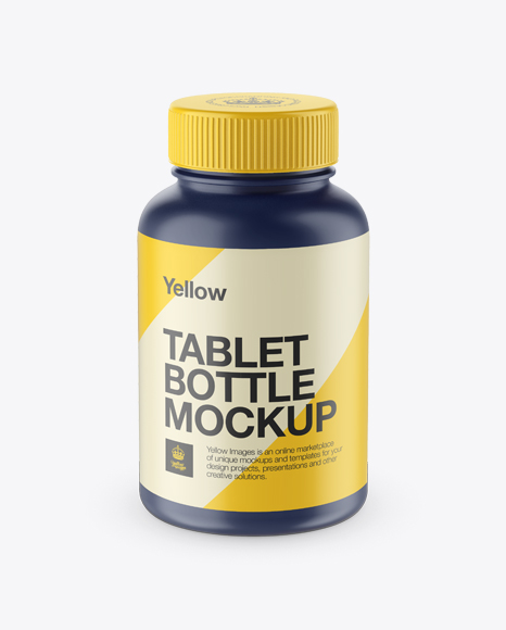 Matte Pill Bottle Mockup High Angle Shot In Bottle Mockups On Yellow Images Object Mockups