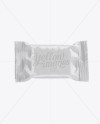 Download Small Glossy Snack Bar Mockup - Front View in Flow-Pack Mockups on Yellow Images Object Mockups