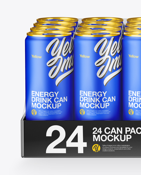 Download Transparent Pack With 24 Matte Aluminium Cans Mockup In Can Mockups On Yellow Images Object Mockups PSD Mockup Templates