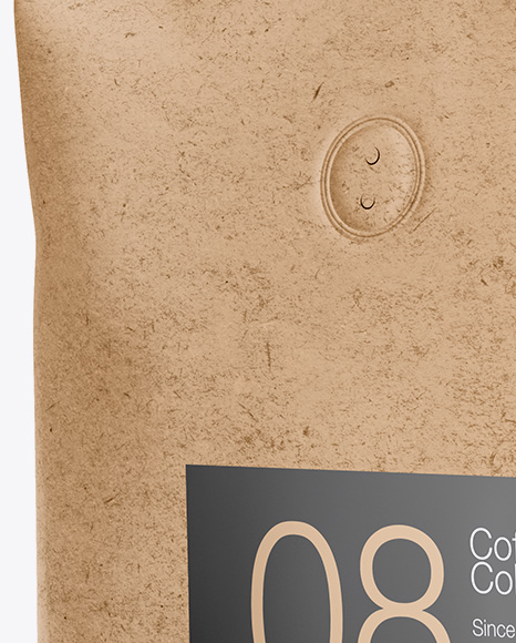 Download 1kg Kraft Paper Coffee Bag Mockup In Bag Sack Mockups On Yellow Images Object Mockups