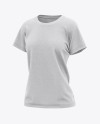 Women's Heather Relaxed Fit T-shirt Mockup - Half Front View - Free