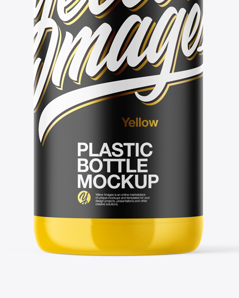 Glossy Plastic Bottle Mockup PSD #1