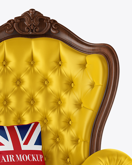 Vintage Armchair with Pillow Mockup PSD #6