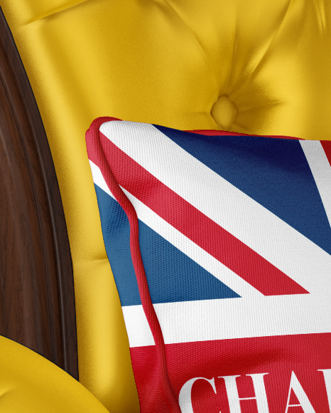 Vintage Armchair with Pillow Mockup PSD #5