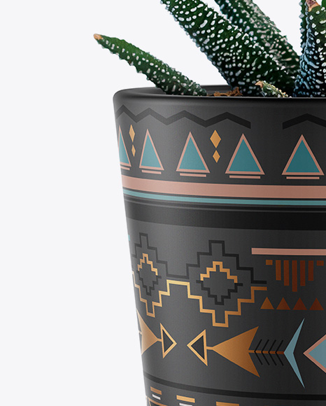 Matte Plant Pot Mockup PSD #6