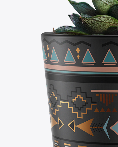 Matte Plant Pot Mockup PSD #6