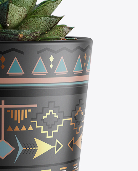 Matte Plant Pot Mockup