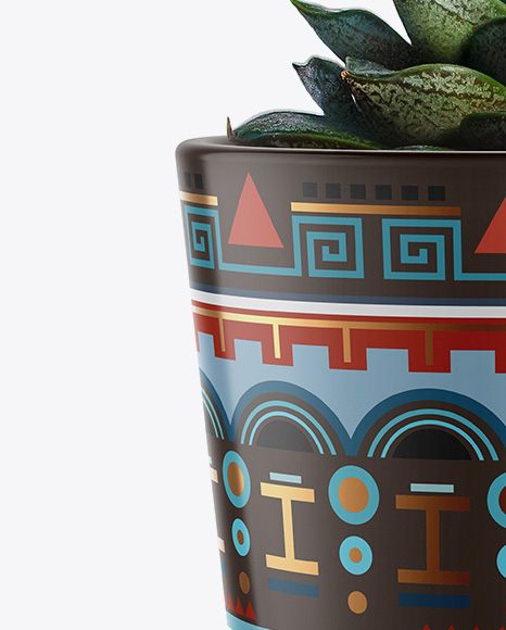 Glossy Plant Pot Mockup - Free Download Images High Quality PNG, JPG