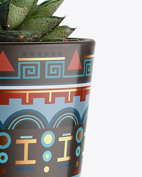 Glossy Plant Pot Mockup PSD #7