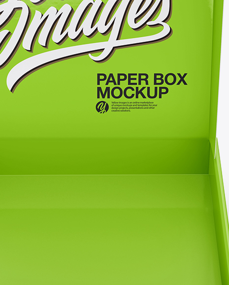 Opened Glossy Paper Box Mockup PSD #7