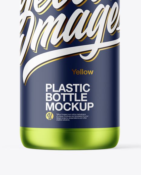 Download Metallic Plastic Bottle Mockup in Bottle Mockups on Yellow Images Object Mockups