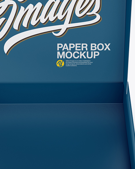 Opened Matte Paper Box Mockup PSD #6