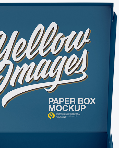 Opened Matte Paper Box Mockup