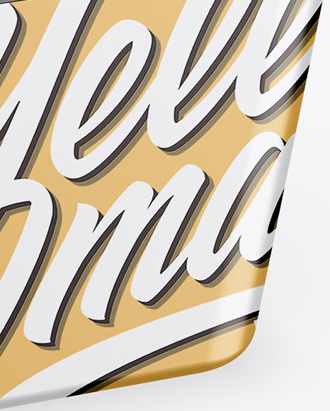 Metallized Plastic Container Mockup PSD #1