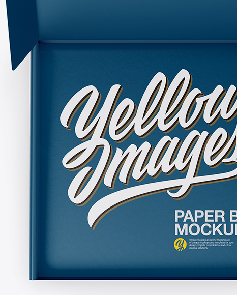 Opened Matte Paper Box Mockup PSD #3