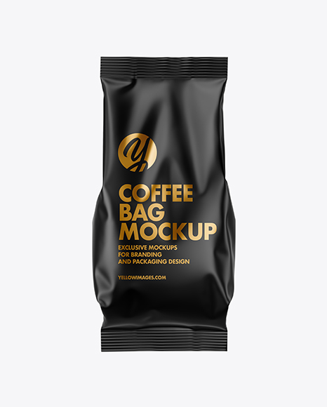 Matte Coffee Bag Mockup In Bag Sack Mockups On Yellow Images Object Mockups