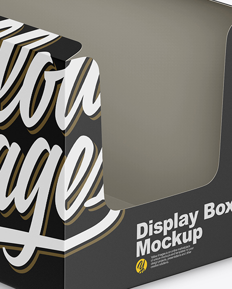 Download Display Box Mockup In Box Mockups On Yellow Images Object Mockups PSD Mockup Templates