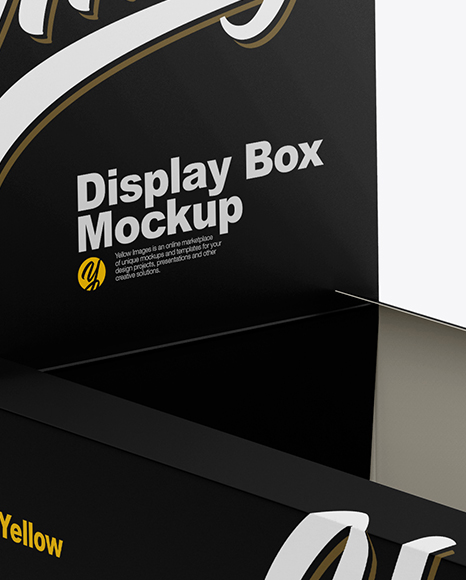 Download Display Box Mockup In Box Mockups On Yellow Images Object Mockups