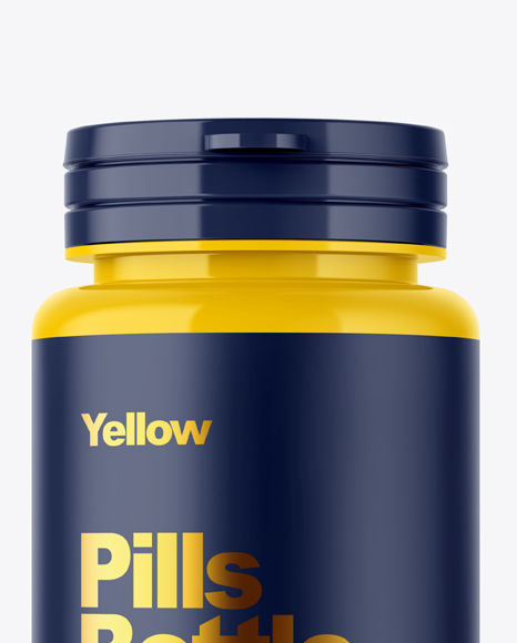 Glossy Pills Bottle Mockup PSD #2