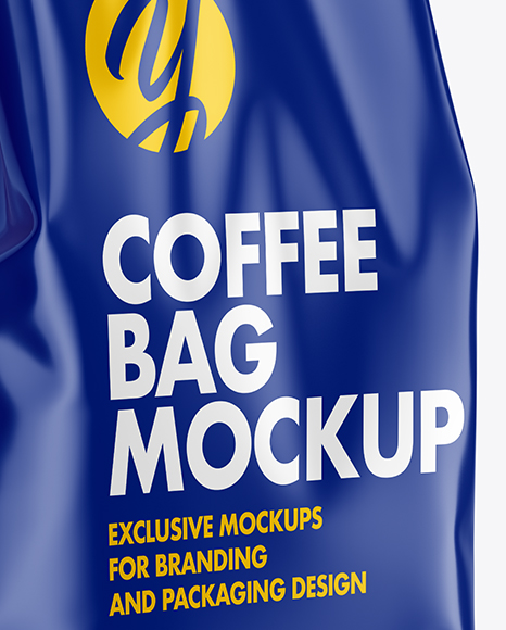 Glossy Coffee Bag Mockup PSD #1