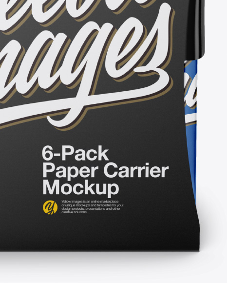 6 Pack Paper Carrier Mockup PSD #1