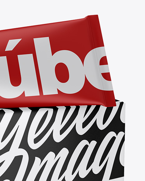 Paper Box w  Matte Tube Mockup PSD #1