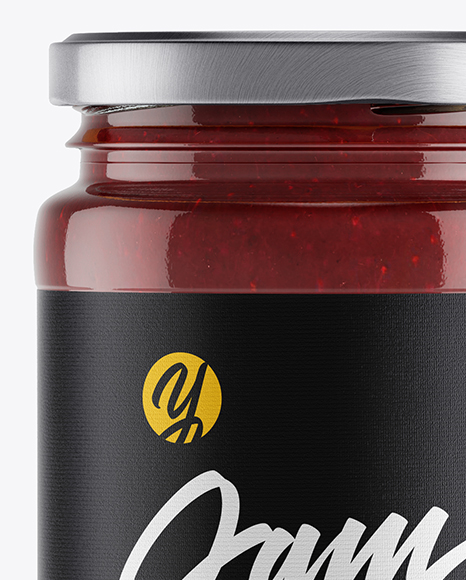 Clear Glass Jar w  Jam Mockup PSD #2