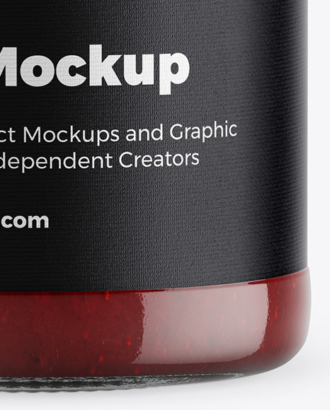 Clear Glass Jar w  Jam Mockup PSD #1