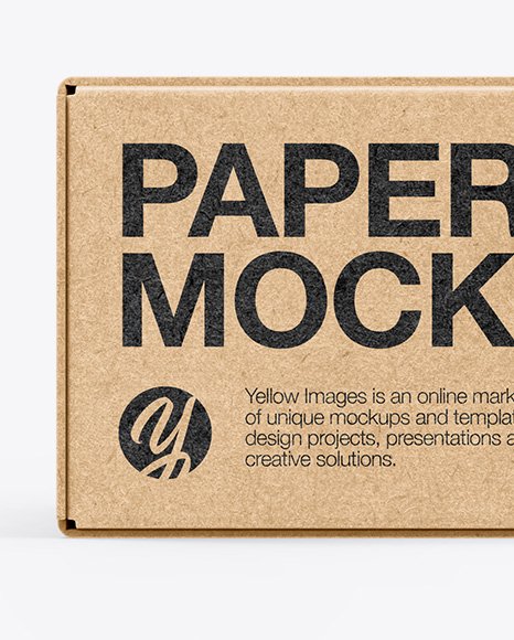 Kraft Box Mockup PSD #2