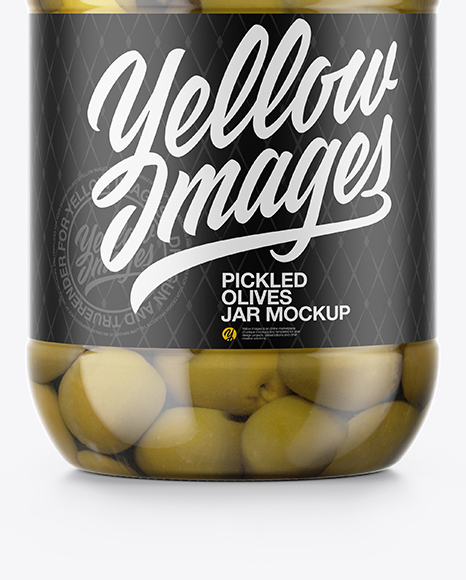 Download Olives Jar Psd Mockup Yellowimages