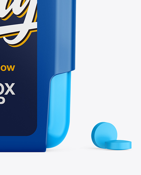 Glossy Pills Box Mockup PSD #1