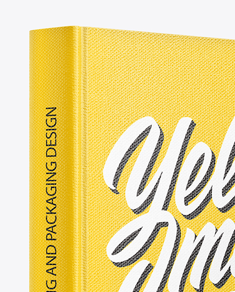 Book w  Fabric Cover Mockup   Half Side View PSD #2