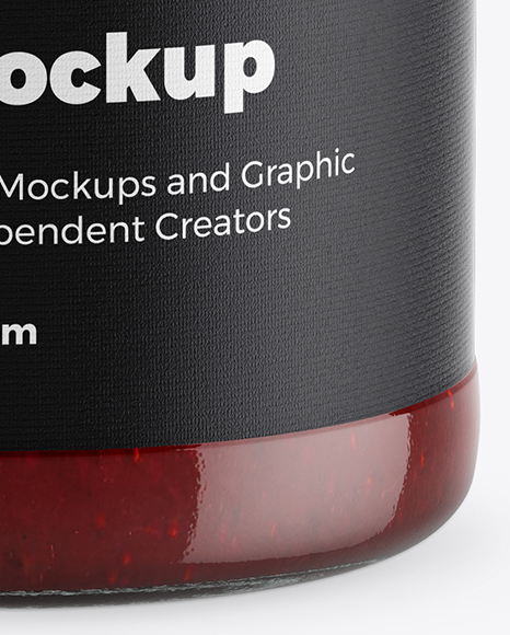 Clear Glass Jar w  Jam Mockup PSD #1