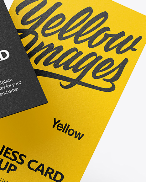 Two Textured Business Cards Mockup PSD #1