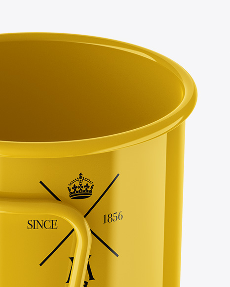 Glossy Metal Cup Mockup PSD #1
