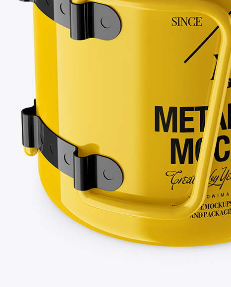 Glossy Metal Cup Mockup PSD #7