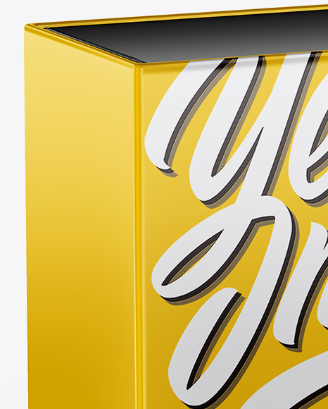 Glossy Box Mockup PSD #2