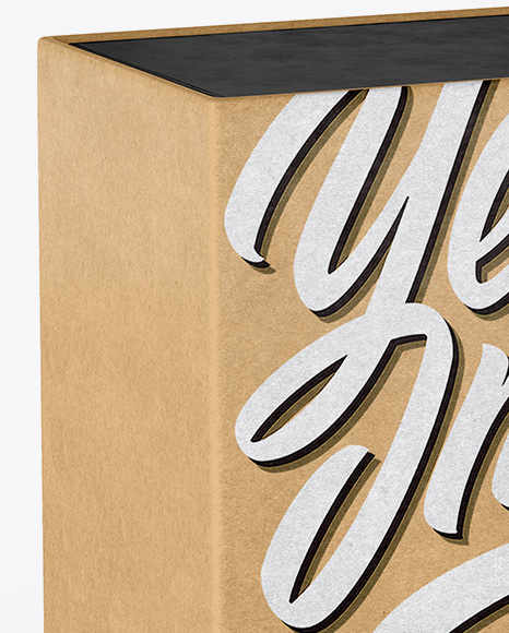 Kraft Box Mockup PSD #2