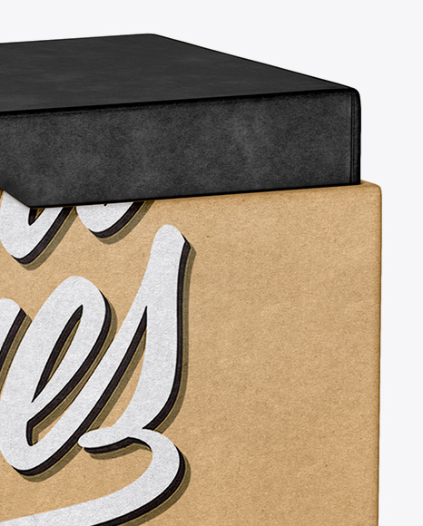 Kraft Box Mockup PSD #1